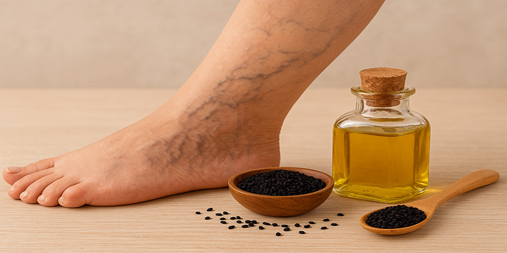 روغن سیاه دانه برای واریس پا